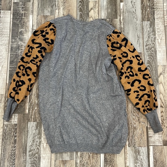 THML Grey and Leopard Cardigan - Picture 3 of 4